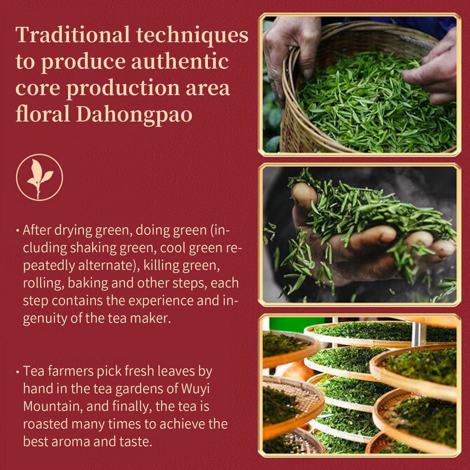 CHADUO Dahongpao Oolong Tea Loose Leaf Wuyi Da Hong Pao Big Red Robe Oolong Tea Fujian Wuyi Mountain Core Area Natural Orchid Fragrance Grade AAA大红袍 4.23oz/120g 花香型 大红袍乌龙茶 武夷岩茶