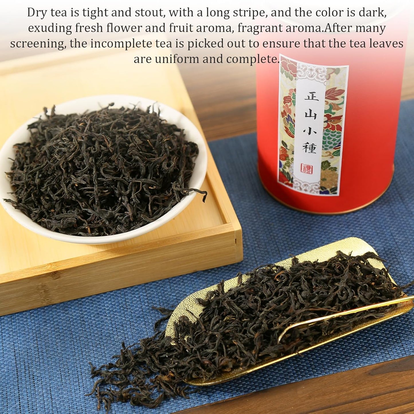 CHADUO Lapsang Souchong Tea Loose Leaf Premium ZhengShanXiaoZhong Black Tea Leaves From Fujian Wuyi Mountain 5.29/150g No Smoked Natural Floral And Fruity Aroma 正山小种 红茶