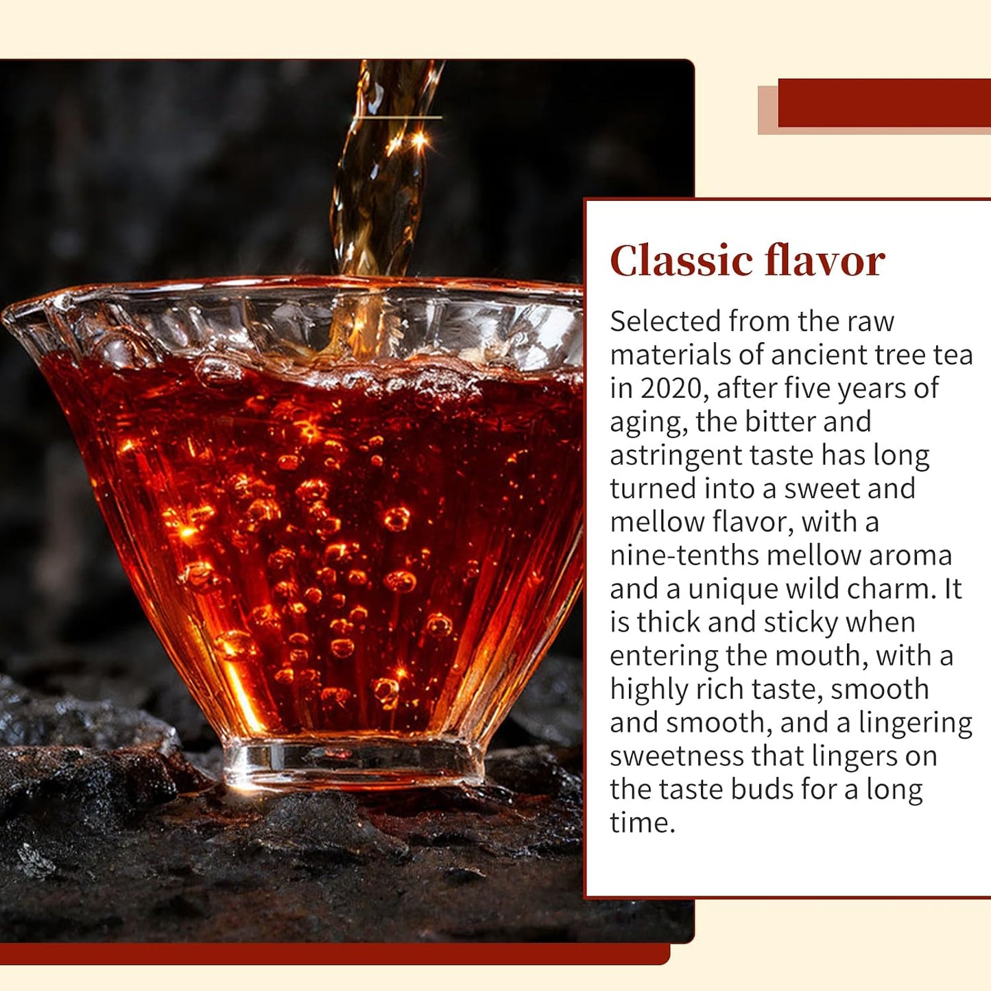 XIXICHA Classic Premium Pu-erh Tea Brick Grade AAA Produced in 2020 Aged Ripe Pu 'er Ancient tree Pu 'er tea Cake Worth collecting Produced in Menghai，Yunnan 500g/17.64oz（250g*2）Additive-free Chinese tea（468 cups）普洱熟茶 典藏普洱 云南勐海普洱茶砖