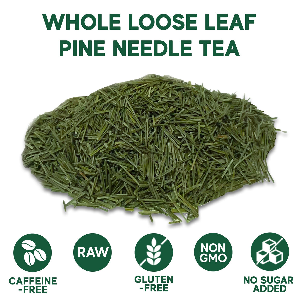 Sou Zen Pine Needle Tea Loose Leaf 4oz | Korean Pine Needle Herbal Tea from Changbai Mountains | Caffeine Free Loose Leaf Tea