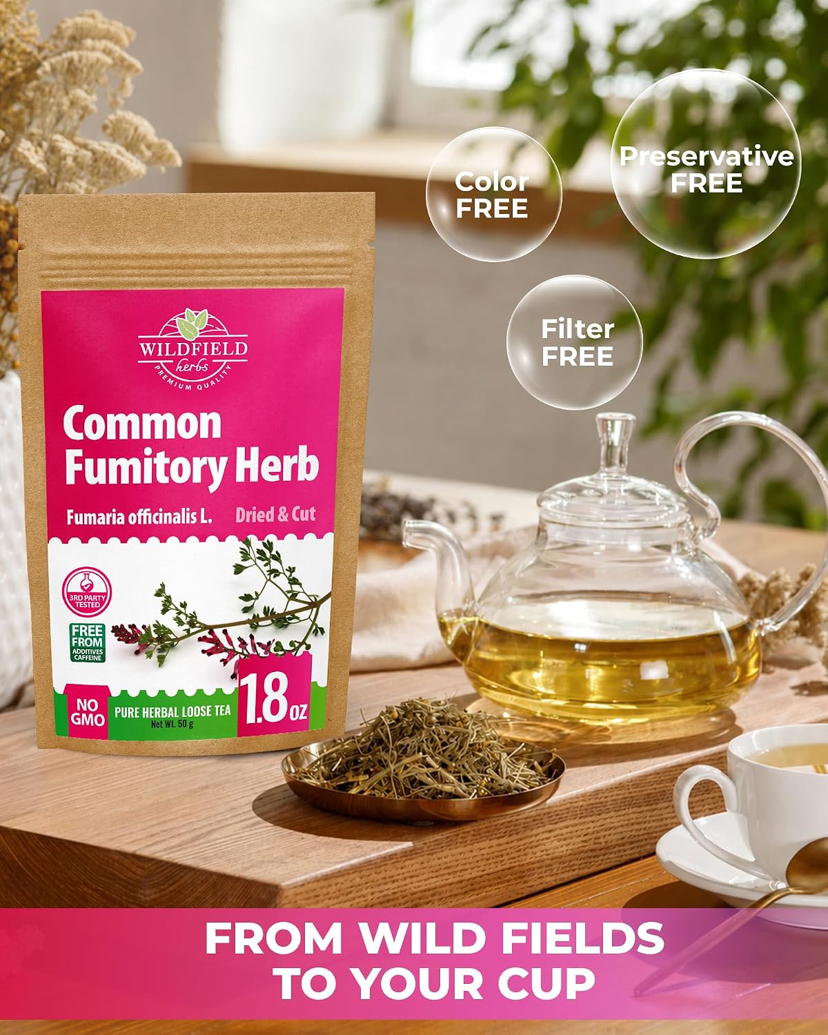 1.8 oz Dried Common Fumitory Herbal Tea (Fumaria Officinalis L.) - 50g Common Fumitory Herb Tea Hierba De La Palomina