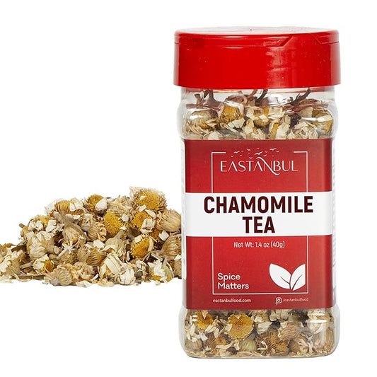 Eastanbul Chamomile Flowers Loose Dried, 1.4oz, Dried Chamomile Tea Loose Leaf, Flor de Manzanilla, Caffeine-Free Camomile Tea, Camomille Herb