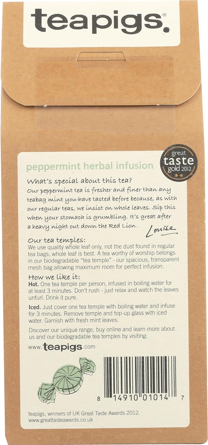 Teapigs Peppermint Leaves Tea Bags Made with Whole Leaves