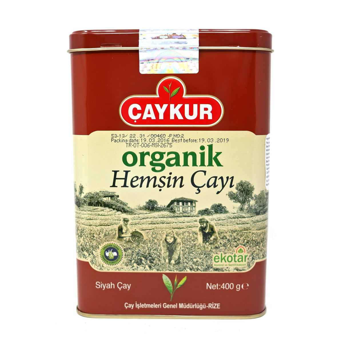 ÇAYKUR Organic Hemsin Black Tea, Premium Certified Turkish Loose Leaf Tea, Natural, Additive-Free, Grown in the Hemsin