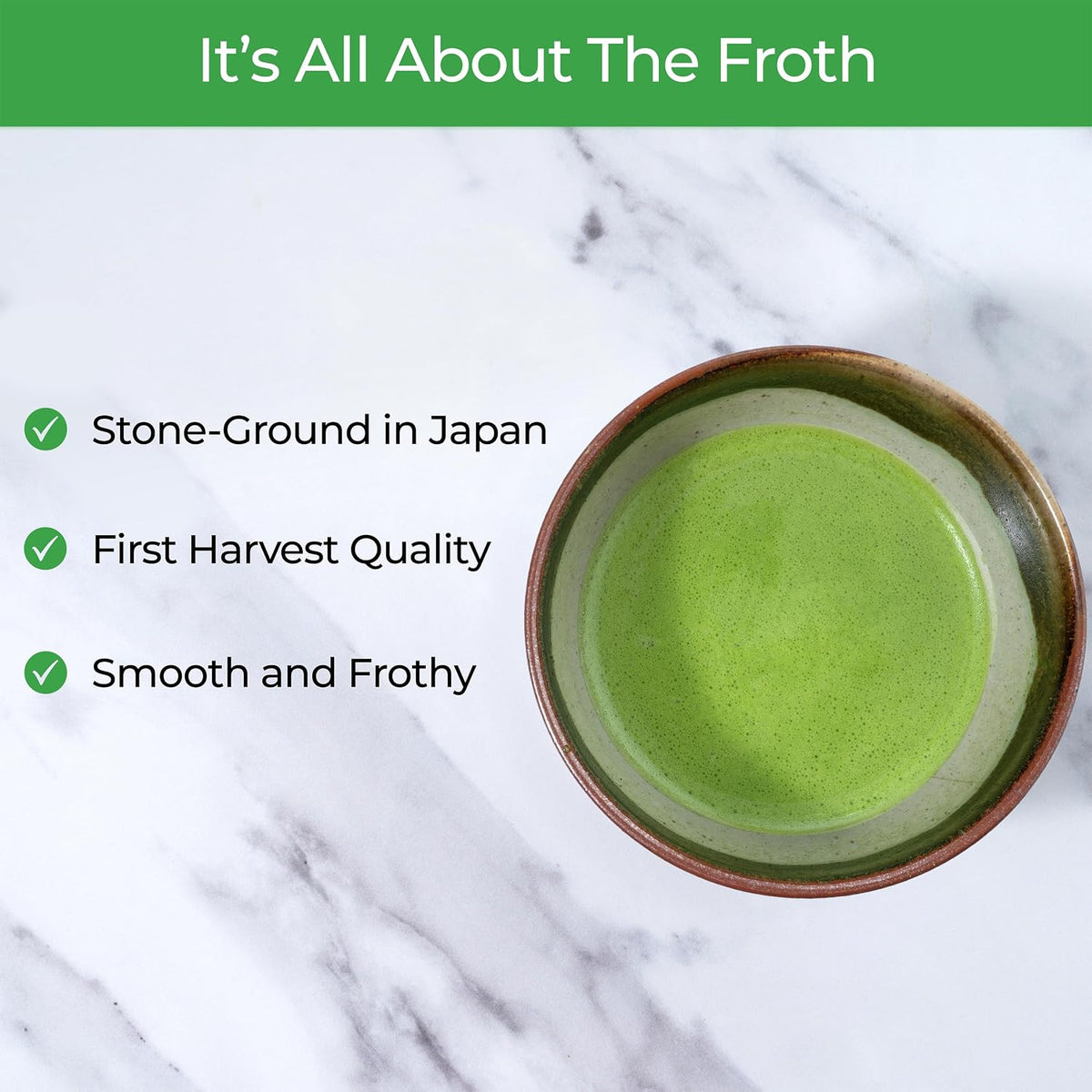 Pure Matcha Co | Premium Ceremonial Grade Matcha Green Tea Powder | Authentic Japanese Origin | Sugar Free | 30g, 1.06oz