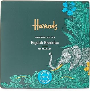 Harrods of London England English Breakfast Tea 100 Tea Bags