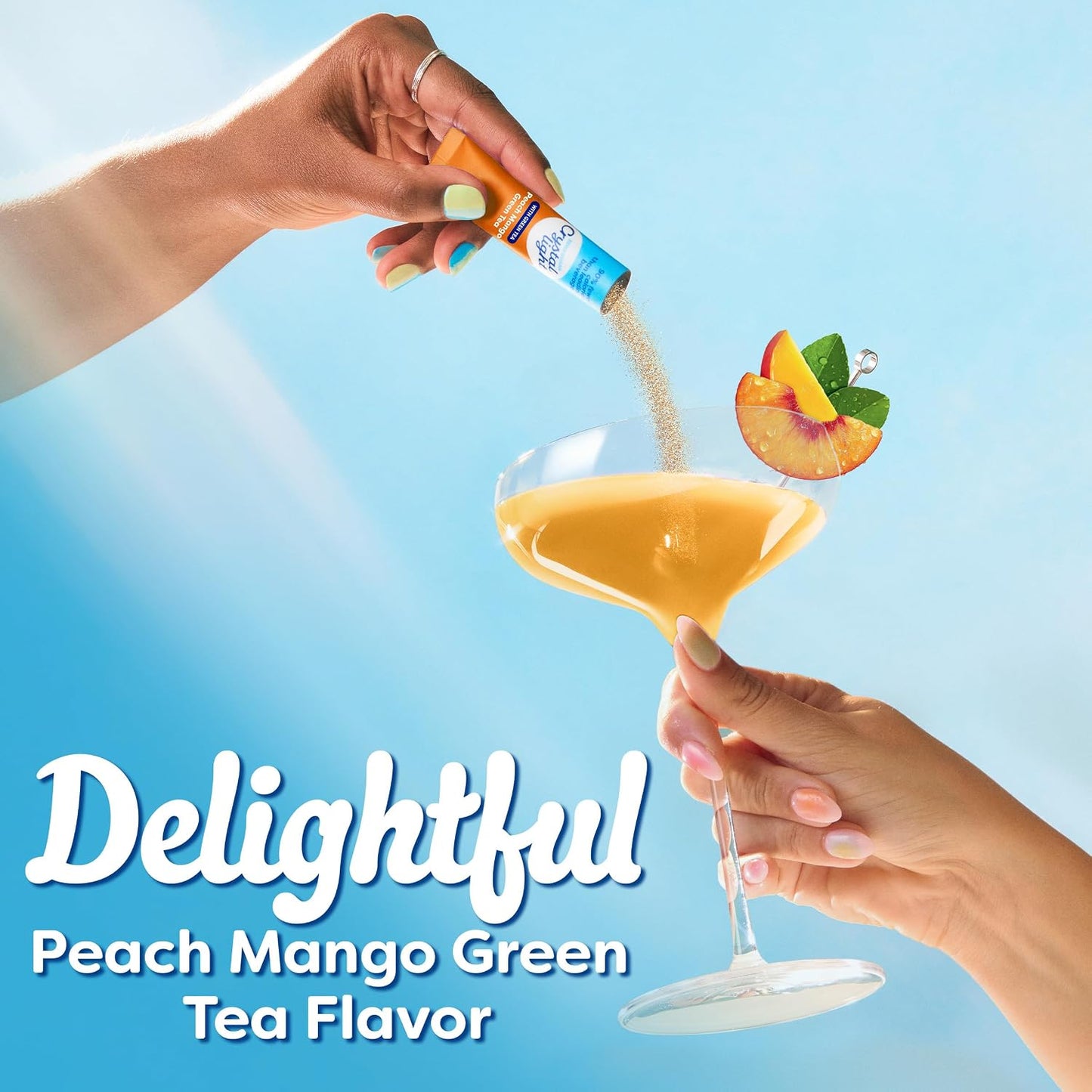 Crystal Light Sugar-Free Powdered Drink Mix (Green Tea, 0.8 oz) | for Convenient On-the-Go Flavorful Hydration Zero Sugar Gluten Free, Made With Green Tea