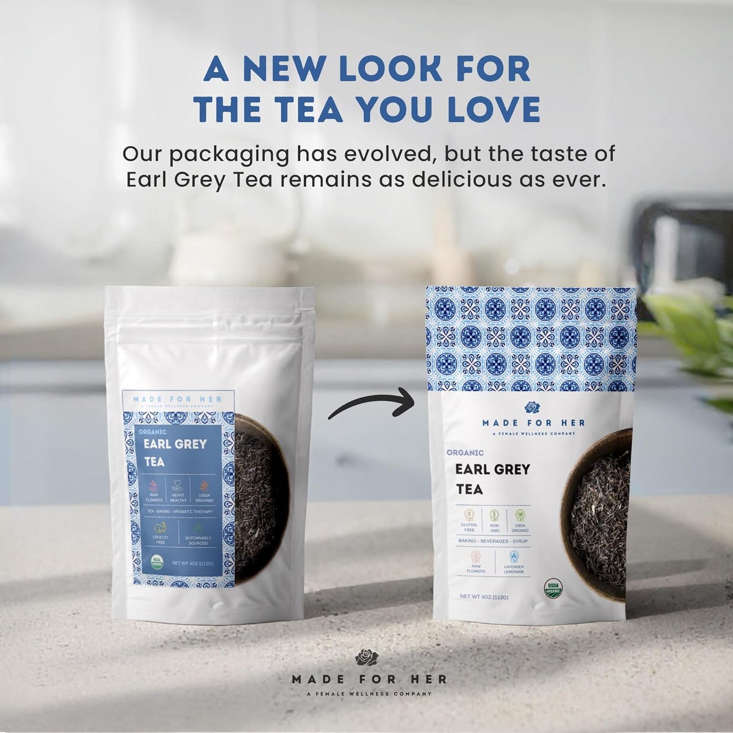 Earl Grey Loose Leaf Tea – Premium Black Tea with Citrus Bergamot – Aromatic Loose Leaf Earl Grey Tea in Convenient Resealable Bag – An Ideal Gift for Discerning Tea Enthusiasts - 4 oz