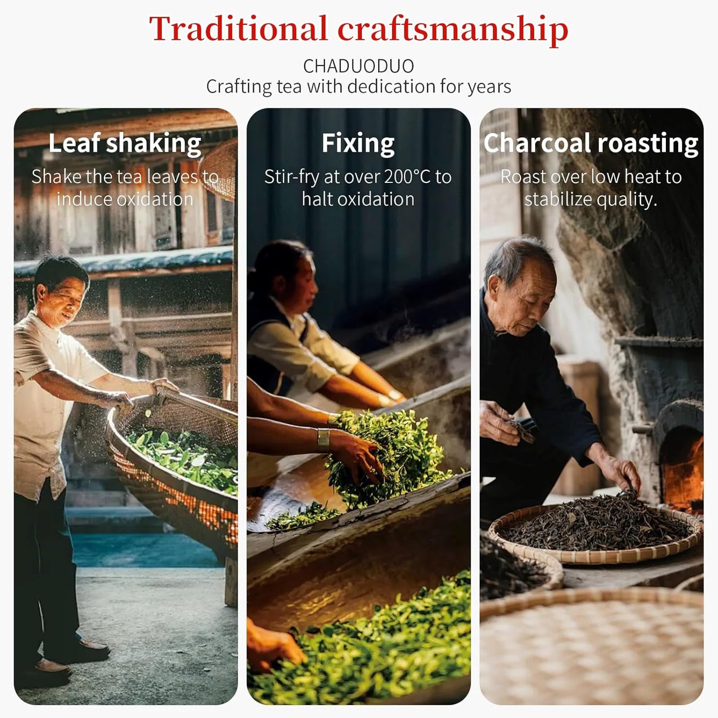 CHADUO Tieguanyin Oolong Tea Loose Leaf Authentic Anxi Tieguanyin Tea High Mountain Oolong Tie Guan Yin Iron Goddess Tea Natural Orchid Fragrance Pure Hongxin Waiwei Tao Cultivar 5.3oz/150g Chinese Tea 铁观音 安溪铁观音 乌龙茶