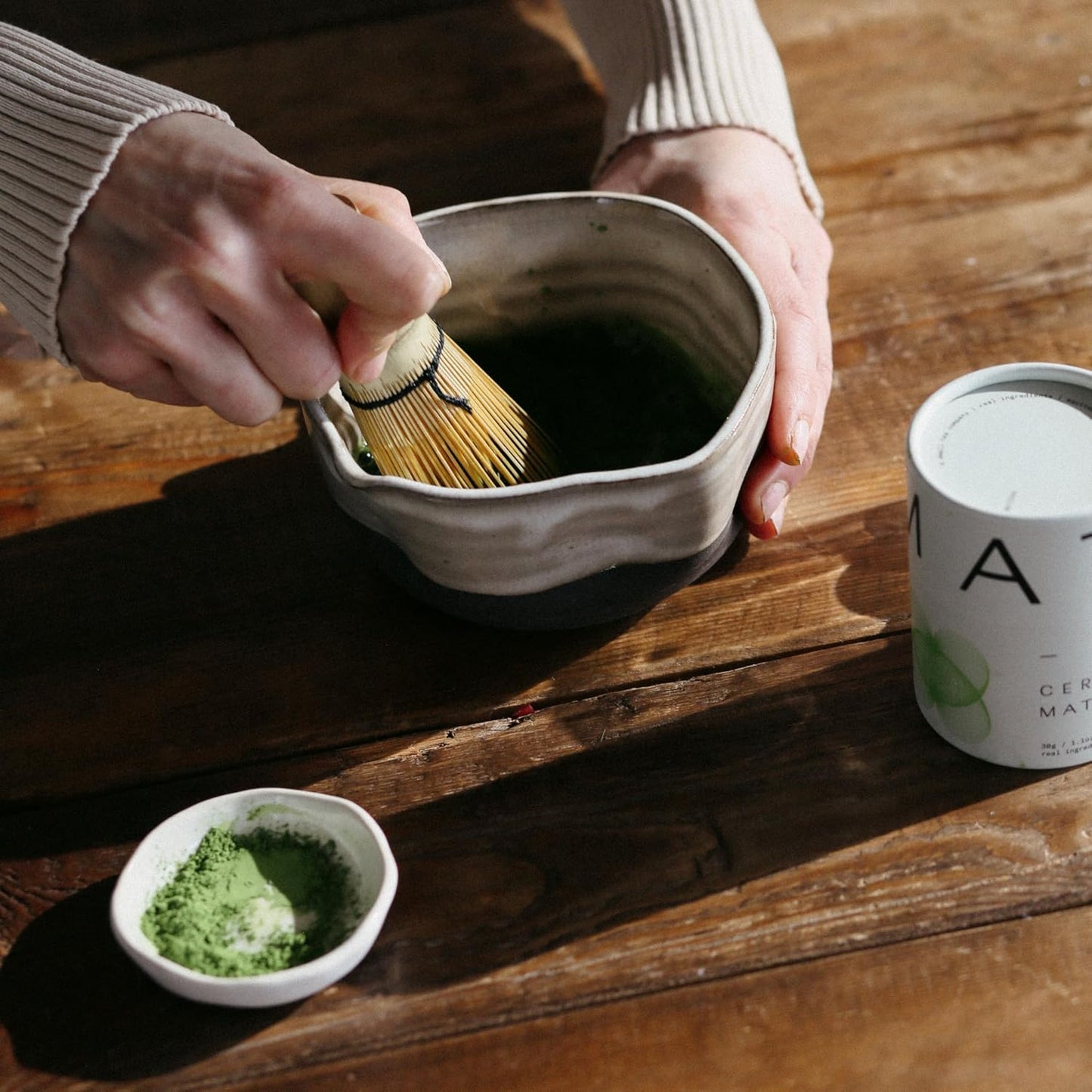 Dona First Flush Ceremonial Grade Matcha, Stone-Milled from Shizuoka, Kagoshima, and Kyoto Family Tea Estate, Hot or Iced, 1.1 Ounce Airtight Sealed Tin