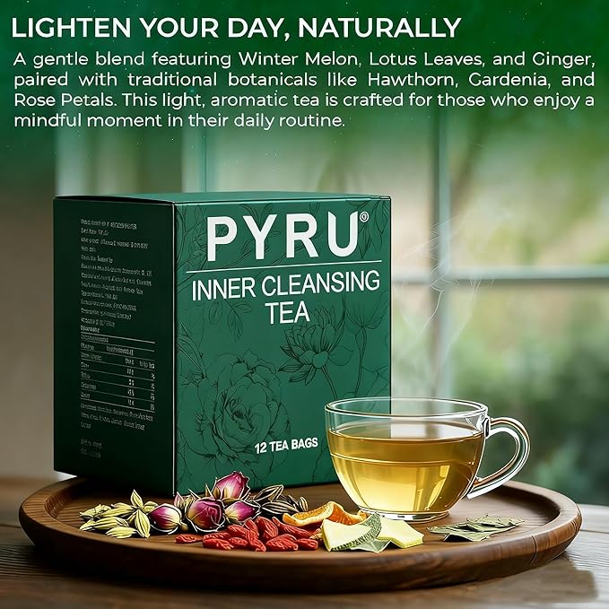 Pyru Tea (2 Pack) : Gentle Essence of Herbs, 12-Pack Box - Pure Ingredients, Natural Herbal Infusion Flavor 2025 Gift Ideas Or Daily Ritual Beverage,No Added Sugar.