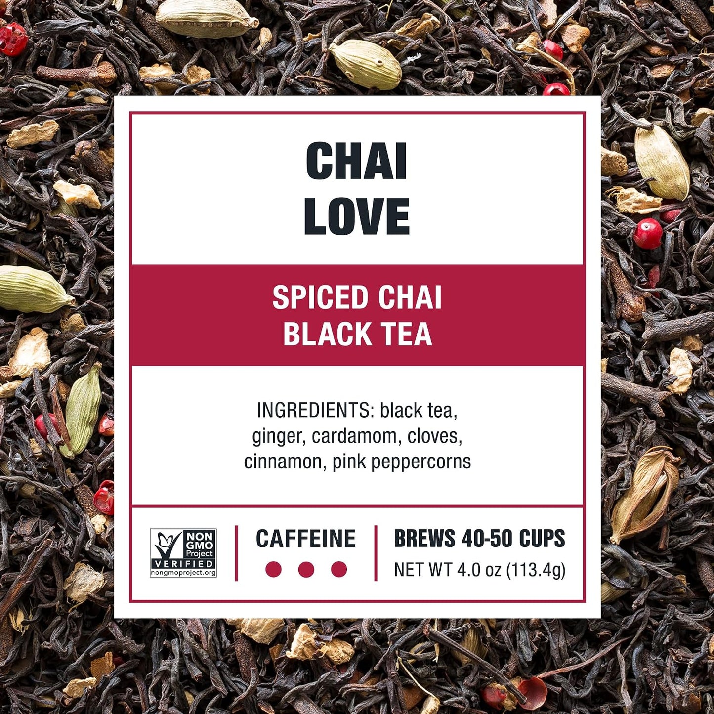 Tiesta Tea - Chai Love, Loose Leaf, Spiced Chai Black Tea, Premium Blend | High Caffeinated, Make Hot or Iced &amp; Brews Up to 50 Cups, 4 Ounce Refillable Tin