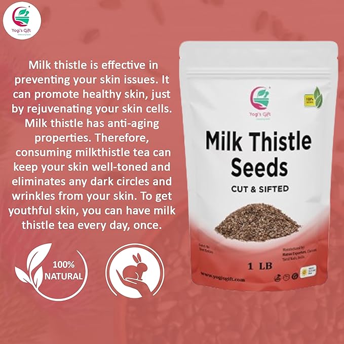 Milk Thistle Tea (Seeds) 1 LB, Promotes Liver Health, Loose Bulk Bag, by Yogi's Gift®