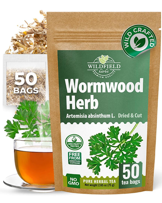 50 Bags Wormwood Herbal Tea (Artemisia Absinthum L.)