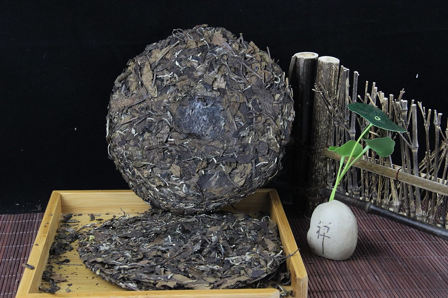Aged Chinese Fuding White Tea Cake (350g) - First Grade Gong Mei, 2019 Raw Material, Compressed White Tea Loose Leaf,Artisan Crafted (Pressed 2022)
