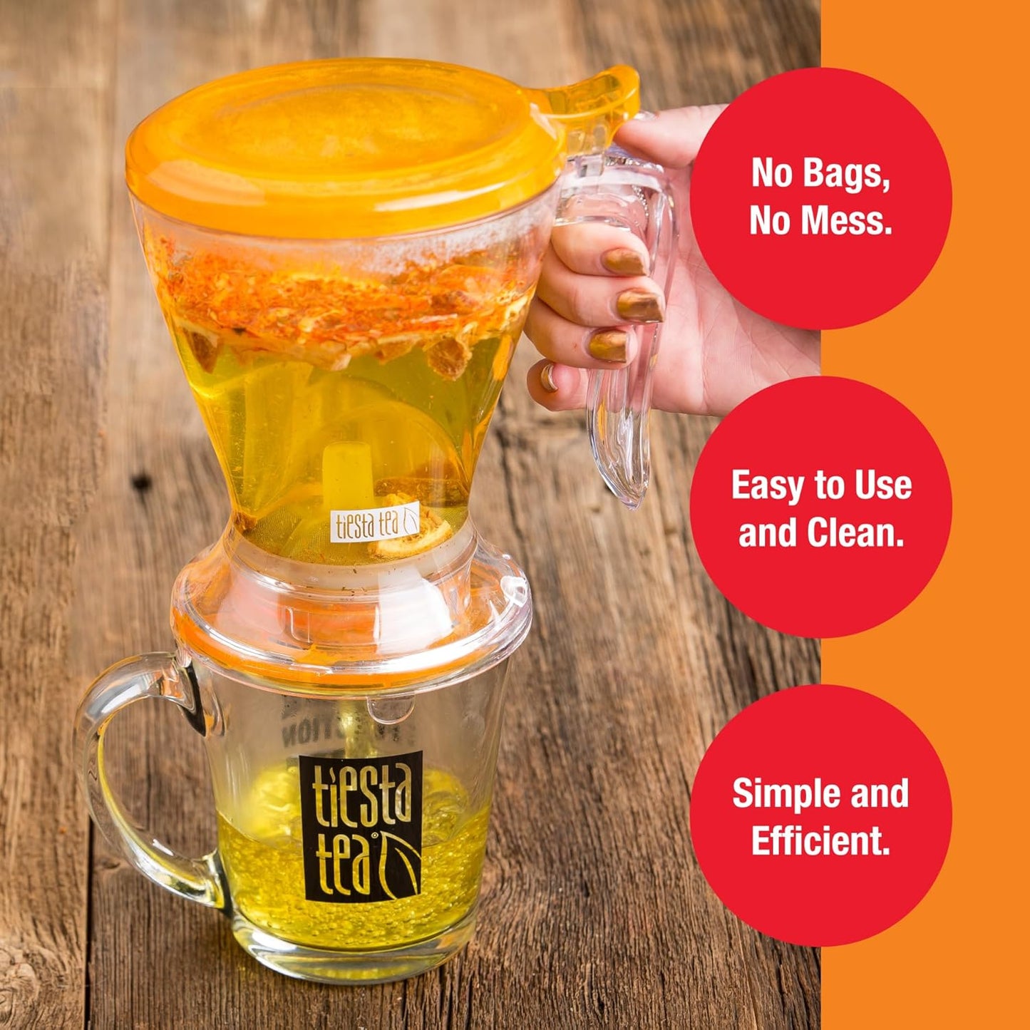Tiesta Tea's Fruity Tea Sampler Dry Flight Set & Brewmaster Infuser Bundle
