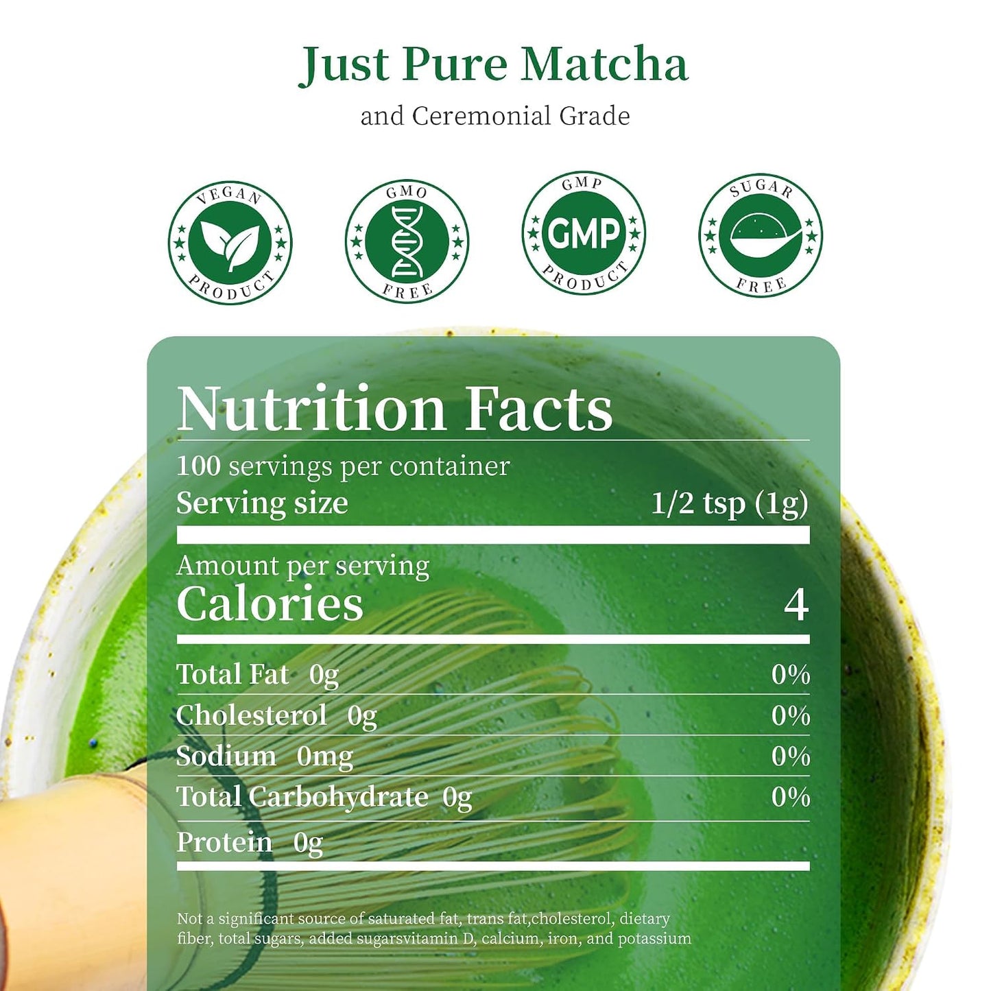 LeafCharm Ceremonial Grade Matcha Green Tea Powder 3.52 OZ - Vibrant Green &amp; Zero Bitterness, Smooth Umami Taste for Lattes &amp; Smoothies,100g (3.52 oz) Premium Tin