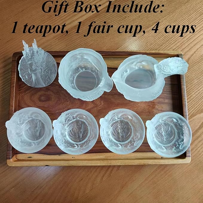 Chinese Gongfu Tea Set Gift Box, Tradition Pure Hand Firing, Chinese Dragon Shape, Suitable for Office, Home, Gift in Mother's Day