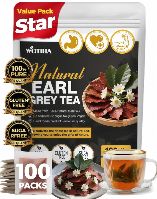 Natural earl grey Black tea 200g. 100 tea bags 100% natural earl grey tea loose leaf Tea.Additive-Free• Sugar-Free • Vegan