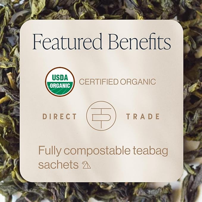 Rishi Tea Earl Japanese Green Tea with Bergamot - Organic & Low Caffeine Sachet Bags - 15 Count (Pack of 6)