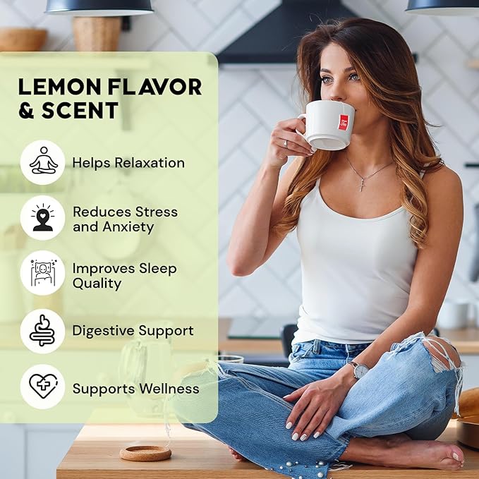 Lemon Balm Tea, Natural Lemon Balm Herbal Tea Bags for Calming and Digestion Support Caffeine-free - (100 Count