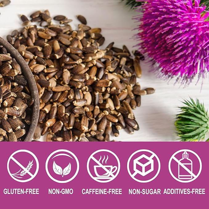 Jarteela - Milk Thistle Tea Bag, 3g x 60 Count - Pure Milk Thistle Seeds - Natural Herbal Tea Bags - Non-GMO - Caffeine-free Tea (Pack of 2)