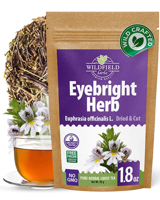 1.8 oz. Eyebright Herb Herbal Tea (Euphrasia Officinalis) - Dried Eyebright Herb Tea Hierba De Miramel