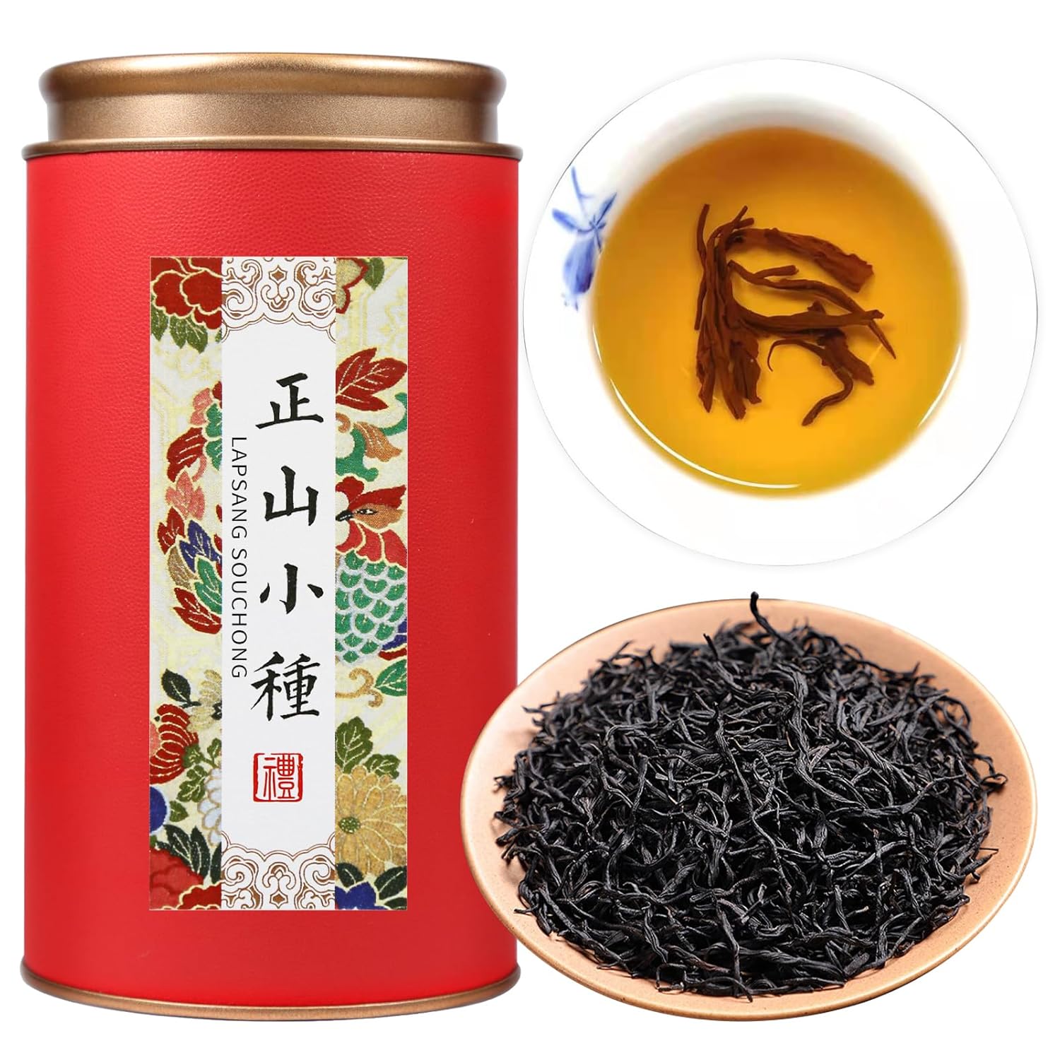 CHADUO Lapsang Souchong Tea Loose Leaf Premium ZhengShanXiaoZhong Black Tea Leaves From Fujian Wuyi Mountain 5.29/150g No Smoked Natural Floral And Fruity Aroma 正山小种 红茶