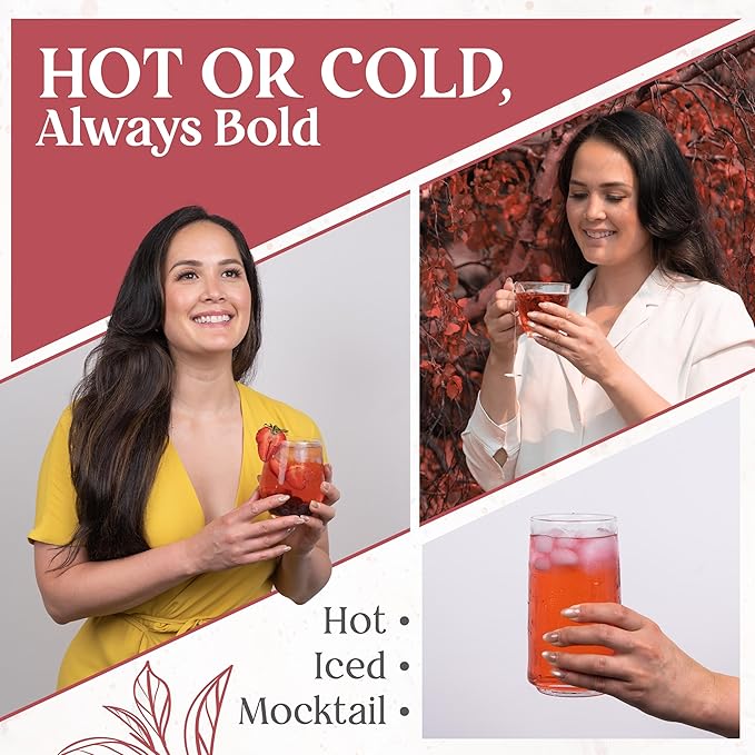 Happy Valley Tea Berry Sangria Tea Blend – Craft Mocktail Inspired, 14 Servings, Hot or Iced