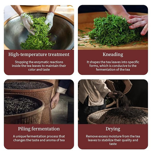 XIXICHA Puerh Tea Premium Broken Silver Ripe Pu-erh Tea Chinese Yunnan Ancient Tree Puer Aged Pu erh Strong Glutinous Rice Fragrance（200 cups） 普洱茶 碎银子茶 中国熟普洱茶 茶化石 8.8oz/250g