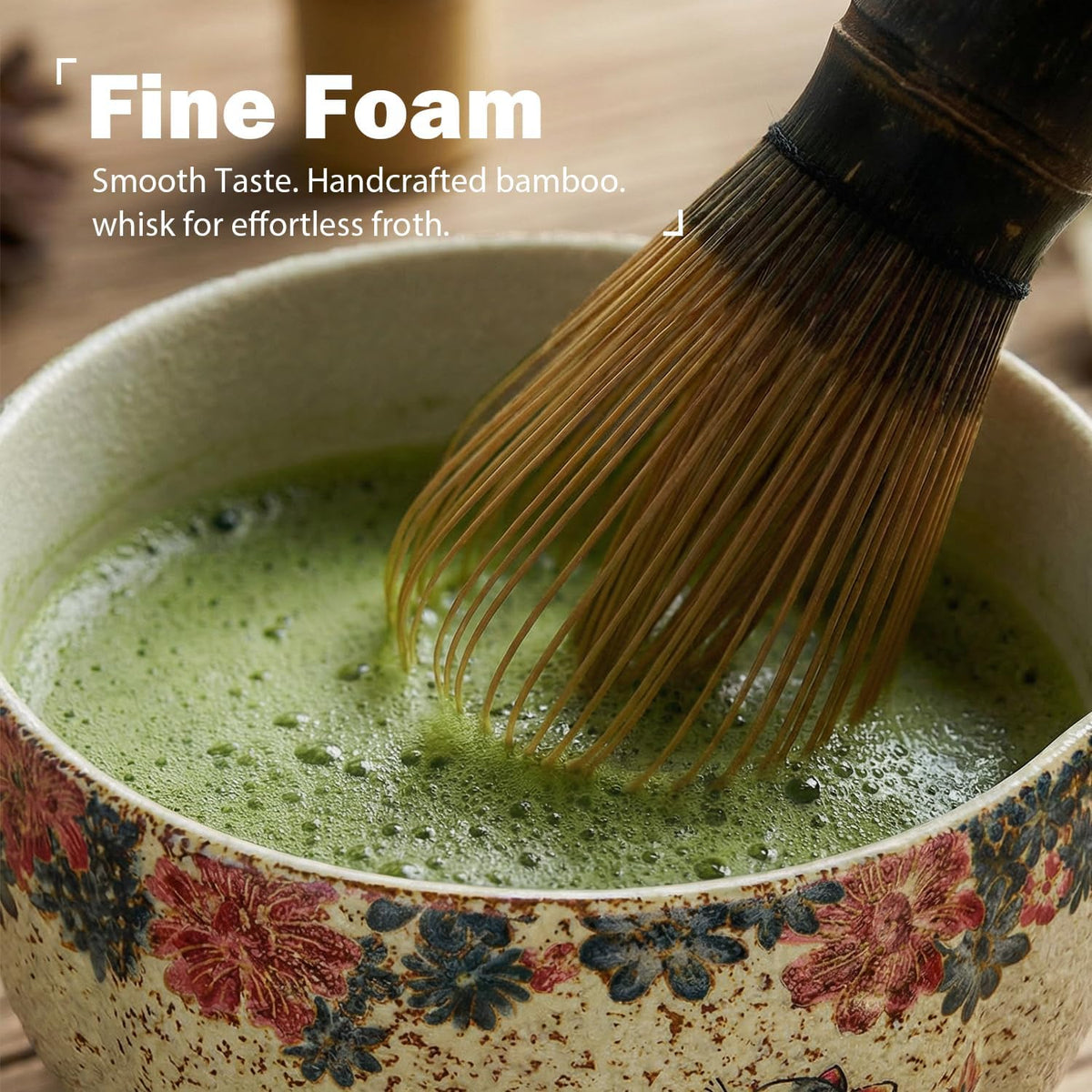 Matcha Set, 7-Piece Matcha Whisk Set with Bowl &amp; 100-Prong Whisk