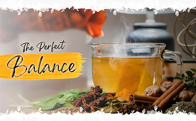 Happy Sips Herbal Tea – Turmeric Delight - Made of 11 Non-GMO Natural Herbs & Spices with No Artificial Flavor, Colors, or Additives, 100% Naturally Caffeine Free, 20 Individually Wrapped Tea Bags (Pack of 1)