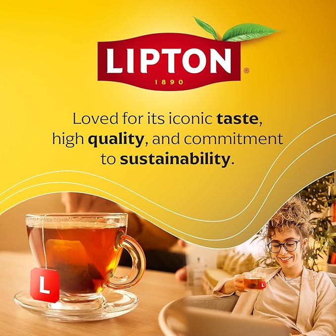 Lipton Golden Chamomile with Honey and Vanilla Tea Bags, caffeine free Tea, Herbal Tea, Individually Wrapped, 20 Tea Bags