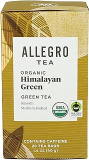 Allegro Tea, Organic Himalayan Green Tea Bags, 20 ct