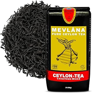 Mevlâna Pure Ceylon Black Tea – Luxurious Hand-Picked Blend, Premium Loose Leaf, 2lb (908g) – Strong, Full-Bodied Flavor, Freshly Packed in Sri Lanka