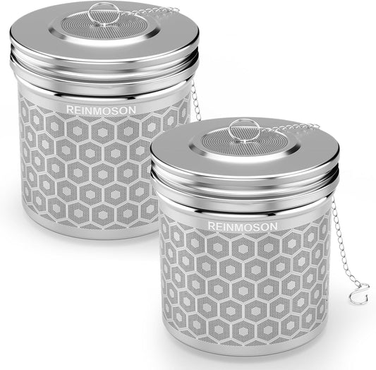 Reinmoson 2 Pack Extra Large Tea Infuser for Loose Leaf Tea &amp; Spice Ball