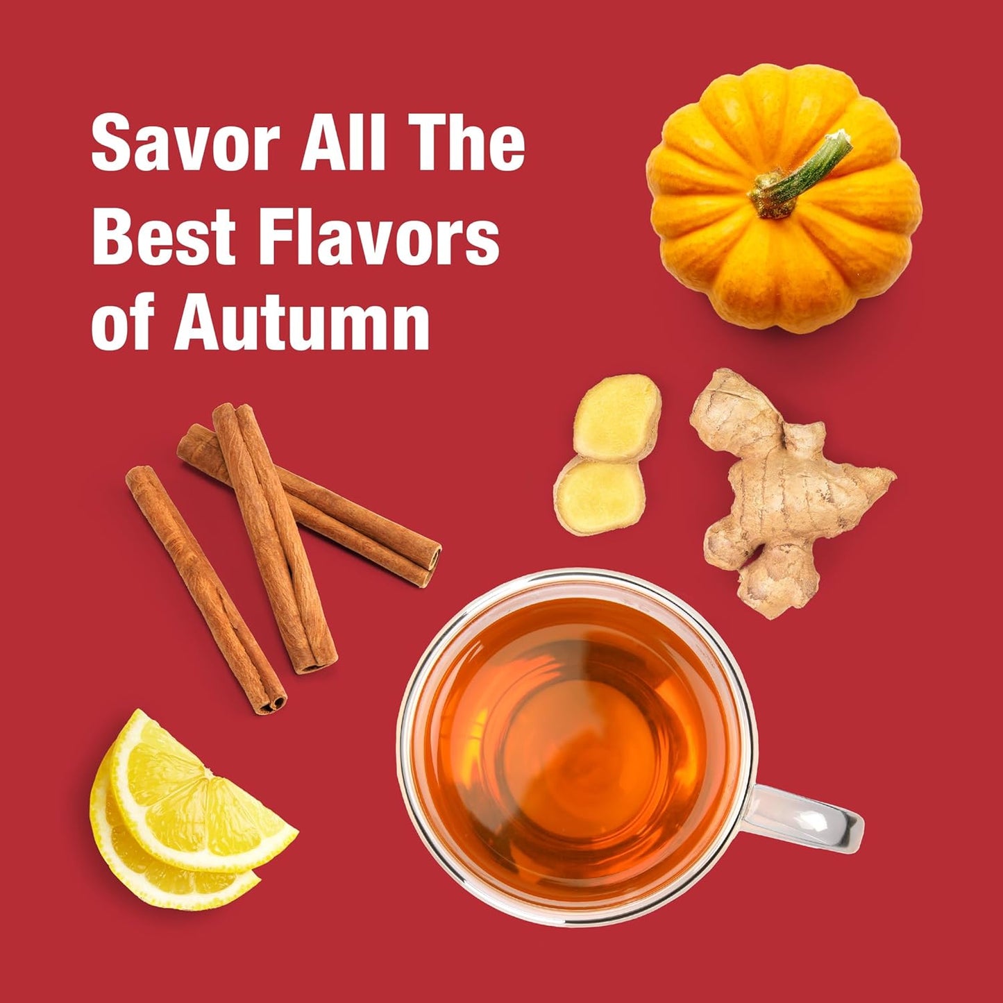Tiesta Tea - 4 Autumnal Blends | Premium Loose Leaf Tea Blend | Non-Caffeinated Tea | Make Hot or Iced | Pouch of Pumpkin Spice, Cozy Chai, Chamomile Mint, Meyer Lemon Zest - Pack of 4