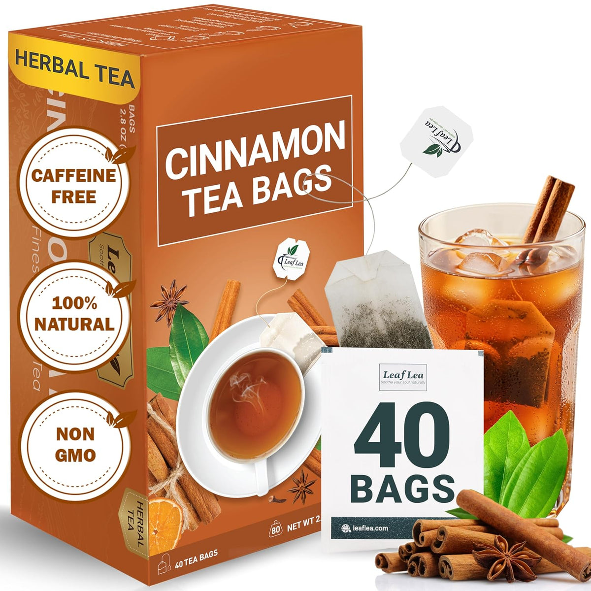 LeafLea Pure Cinnamon Tea Bags