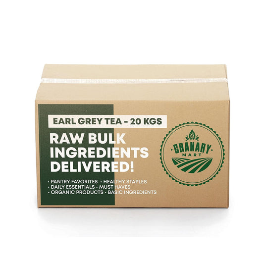 Earl Grey Tea by Granary Mart – Black Tea w/ hints of Bergamot &amp; Vanilla - Authentic Taste &amp; Invigorating Aroma – Grown in the Lush Himalayas – Free of GMOs &amp; Additives – 44 lbs. Full Leaf Tea Bulk Bag