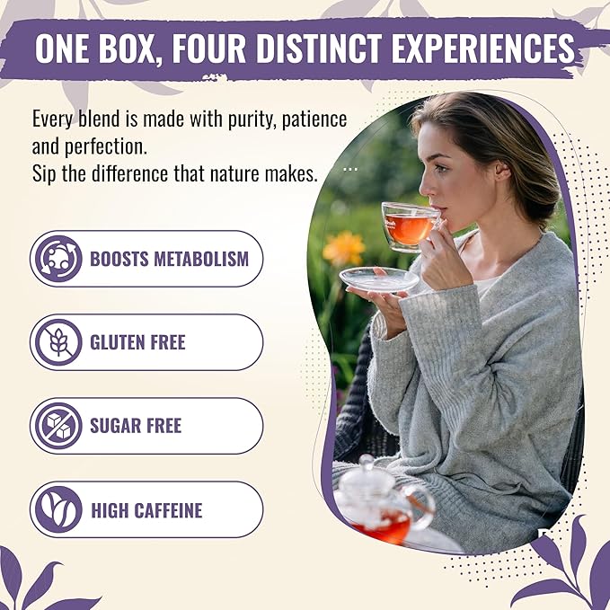 Tea Runers Earl Grey Tea Variety Pack – Majestic Earl Grey, Earl Grey Crème, Supreme, Blue Lady Black, Lady Lavender - 0.75 oz Each, Pack of 5