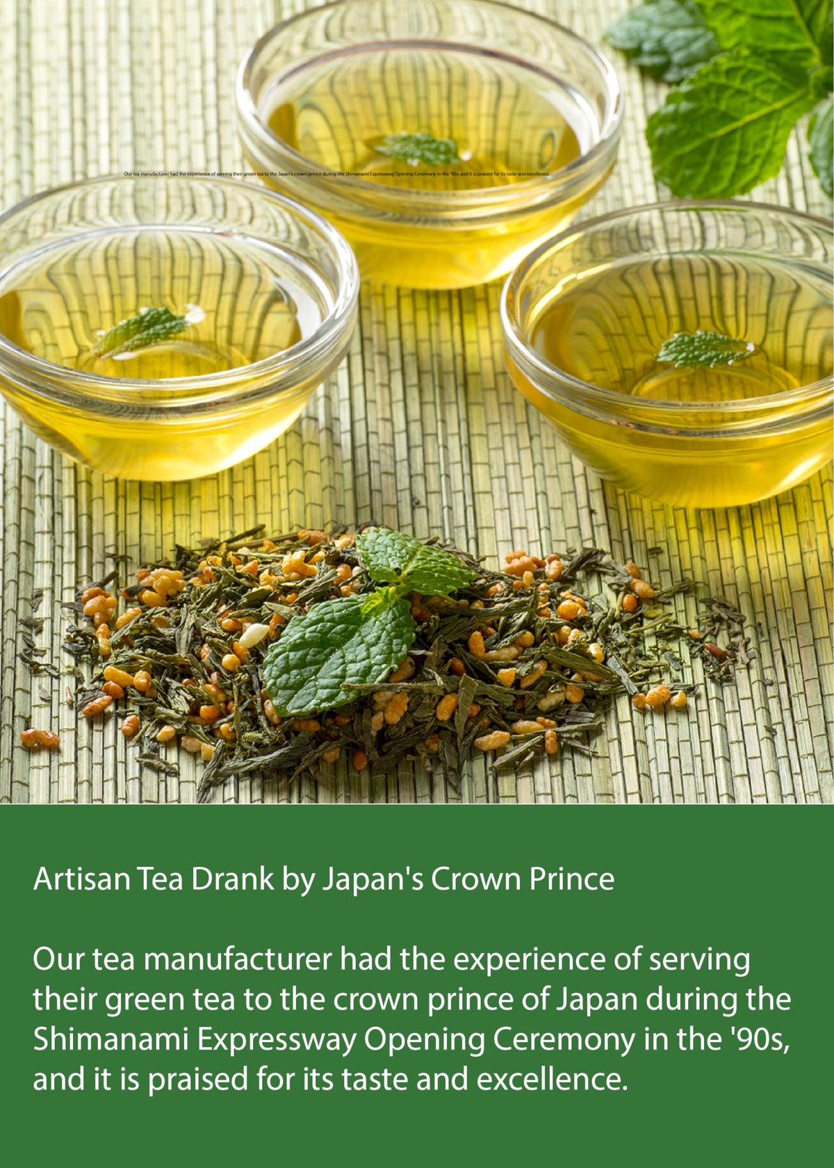 Kawashimaya Organic Genmaicha Green Tea with Brown Rice 12.69 oz (360g)