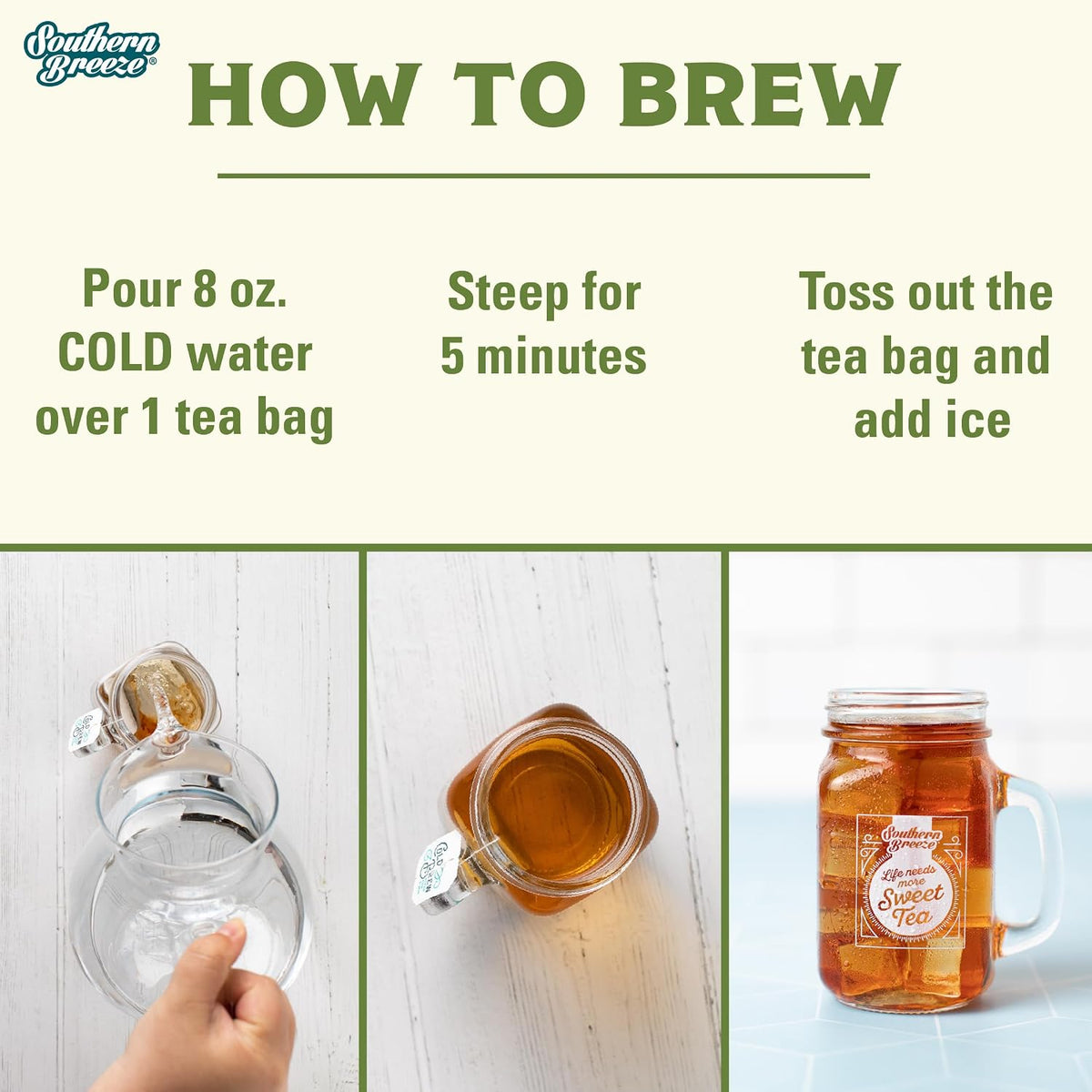 Southern Breeze Cold Brew Sweet Tea Apple Cinnamon Iced Tea, 20 Ct, 4 Pack