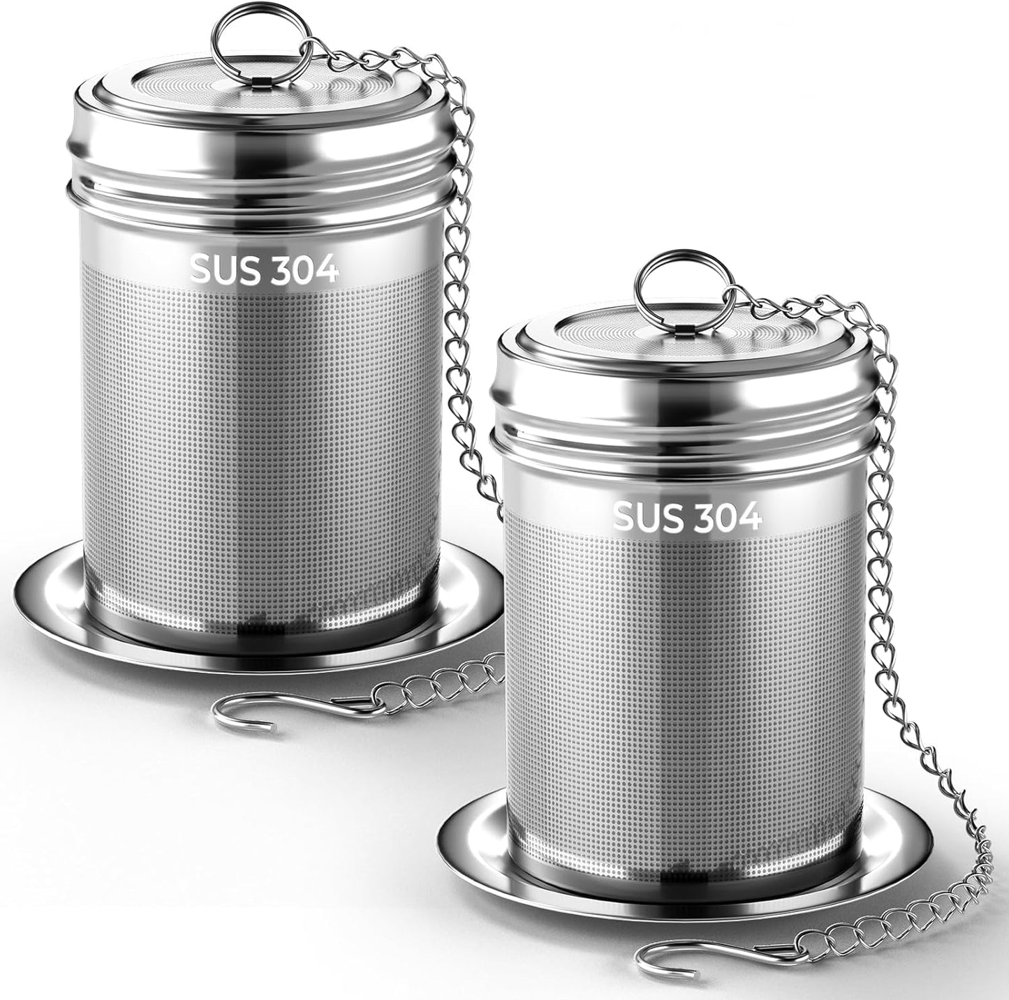2 Pack Reinmoson 304 Stainless Steel Tea Infuser for Loose Leaf Tea