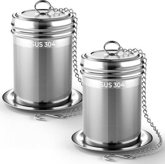 2 Pack Reinmoson 304 Stainless Steel Tea Infuser for Loose Leaf Tea