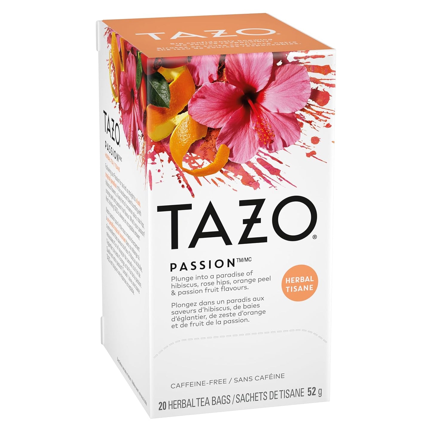 Tazo Passion Herbal Tea Filterbags, 20 Count