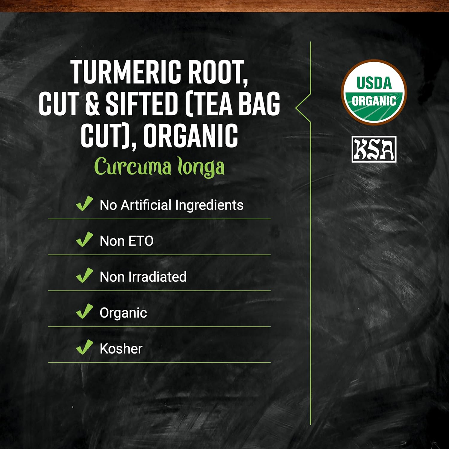 Frontier Organic Tea Bag Cut Turmeric Root, 1-Pound Bulk, Ideal for Iced Tea, Pickling Brines, Hot Tea, Sweet, Warm, Peppery