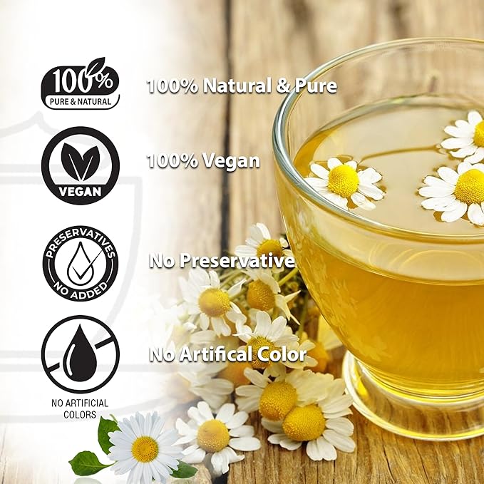 True Organic Premium Chamomile Tea, 100 Count Tea Bags, USDA Organic & Kosher Certified, 100 Envelop Organic Chamomile Tea Bags for Your Home & Cafe.
