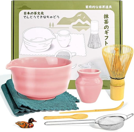 Matcha Set, 9 Pcs Japanese Matcha Whisk Set Matcha Tea Set for Traditional Tea Ceremony