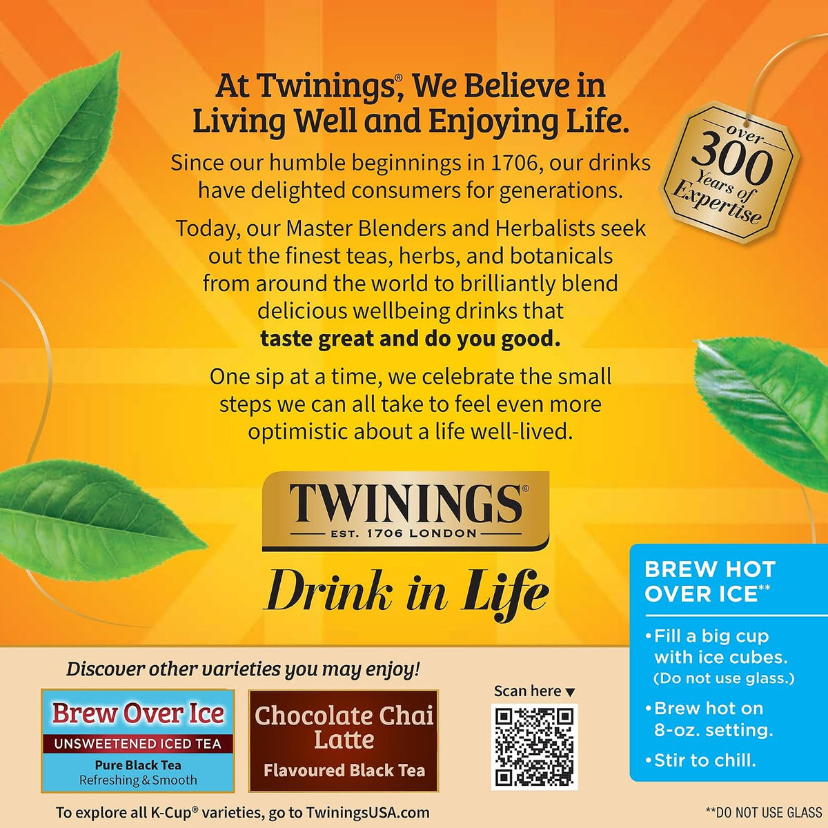 Twinings Chai Latte Creamy Black Tea K-Cups for Keurig, 12 CT Box (6 Pack)