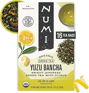 Numi Tea - Organic Yuzu Japanese Green Tea - 16ct Green Tea Bags